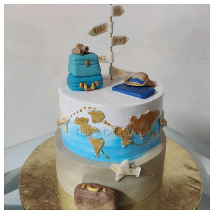 Travel Theme Cake
