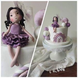 Sugar Doll Blueberry Chocolate Birthday Cake