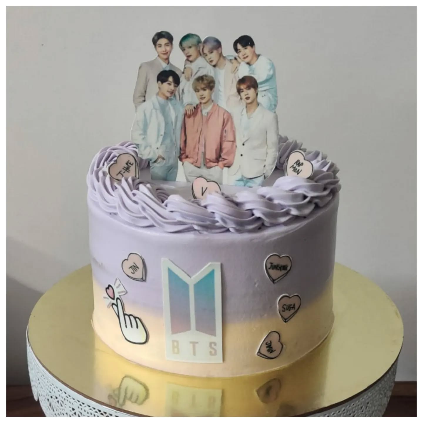 BTS Themed Chocolate Blueberry Birthday Cake