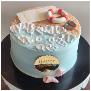 Beach Holiday Pina Colada Theme Cake