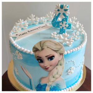 Frozen Theme 4th Birthday Cake