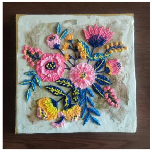 Hand-Piped Buttercream Embroidery Cake