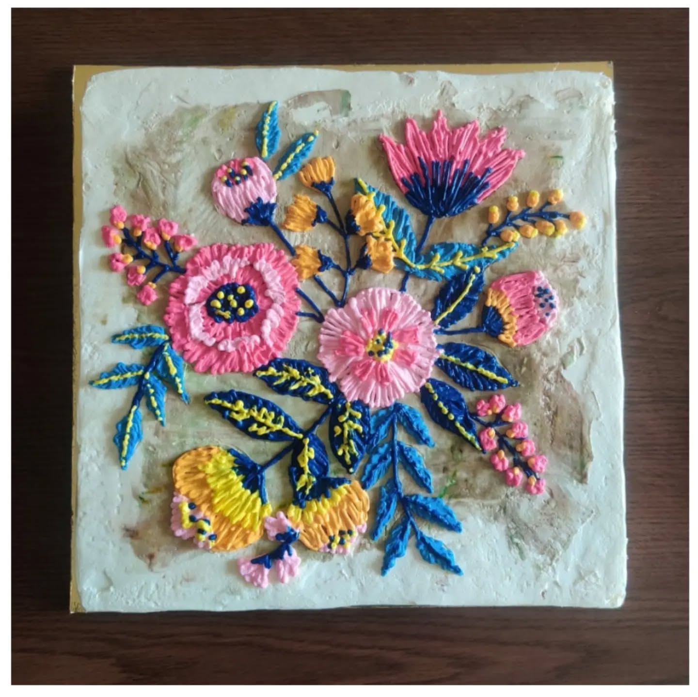 Hand-Piped Buttercream Embroidery Cake