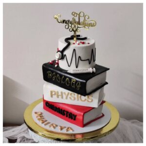 Hand sculpted 3D Books Cake