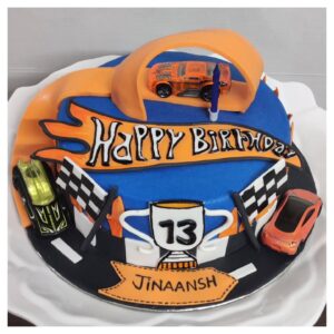 Hot Wheels-Themed Cake