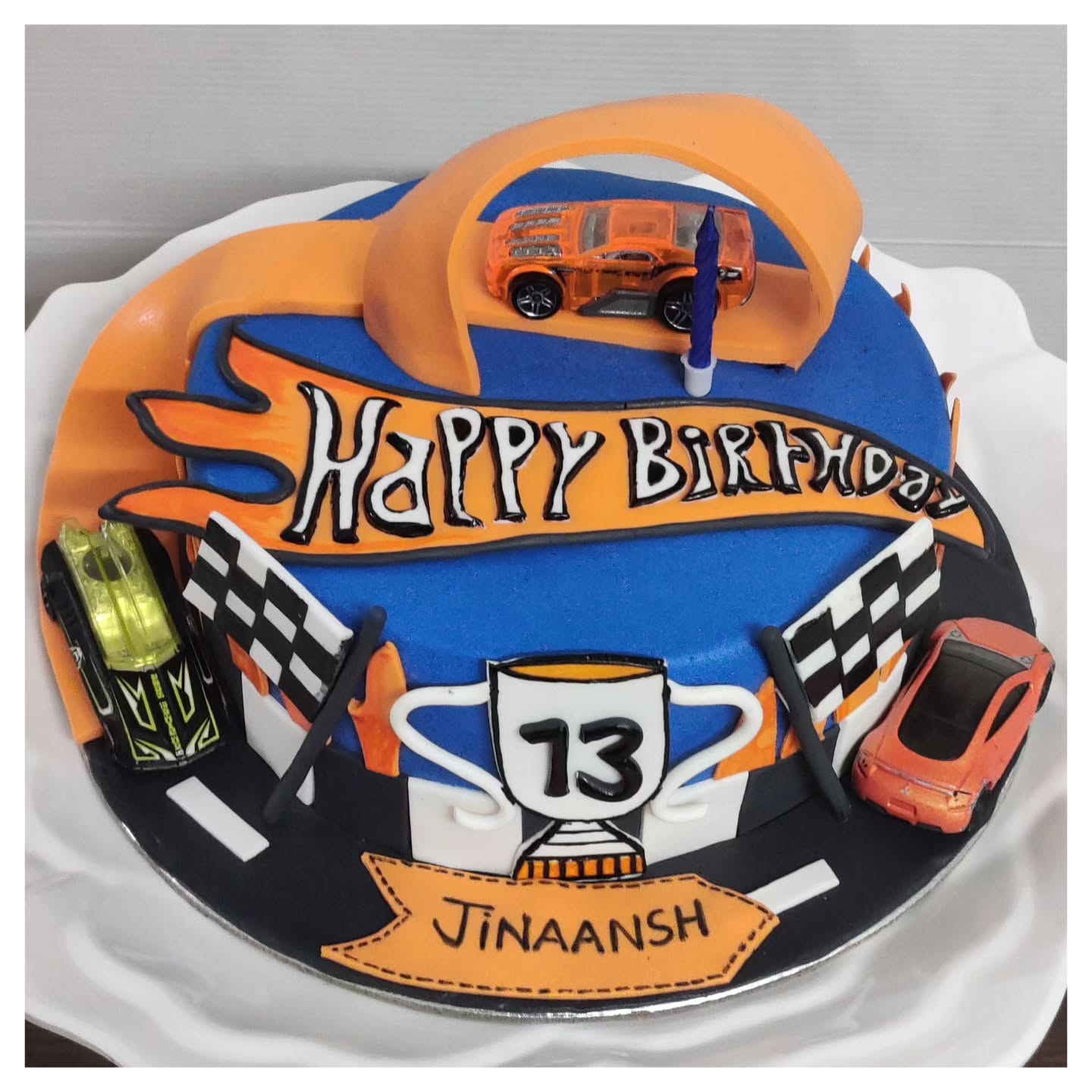 Hot Wheels-Themed Cake