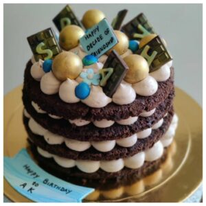 Personalized Brownie Cake with Friends’ Initials