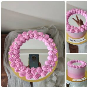 Pink Selfie-Themed Birthday Cake