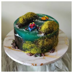 River Rafting-Themed Cake