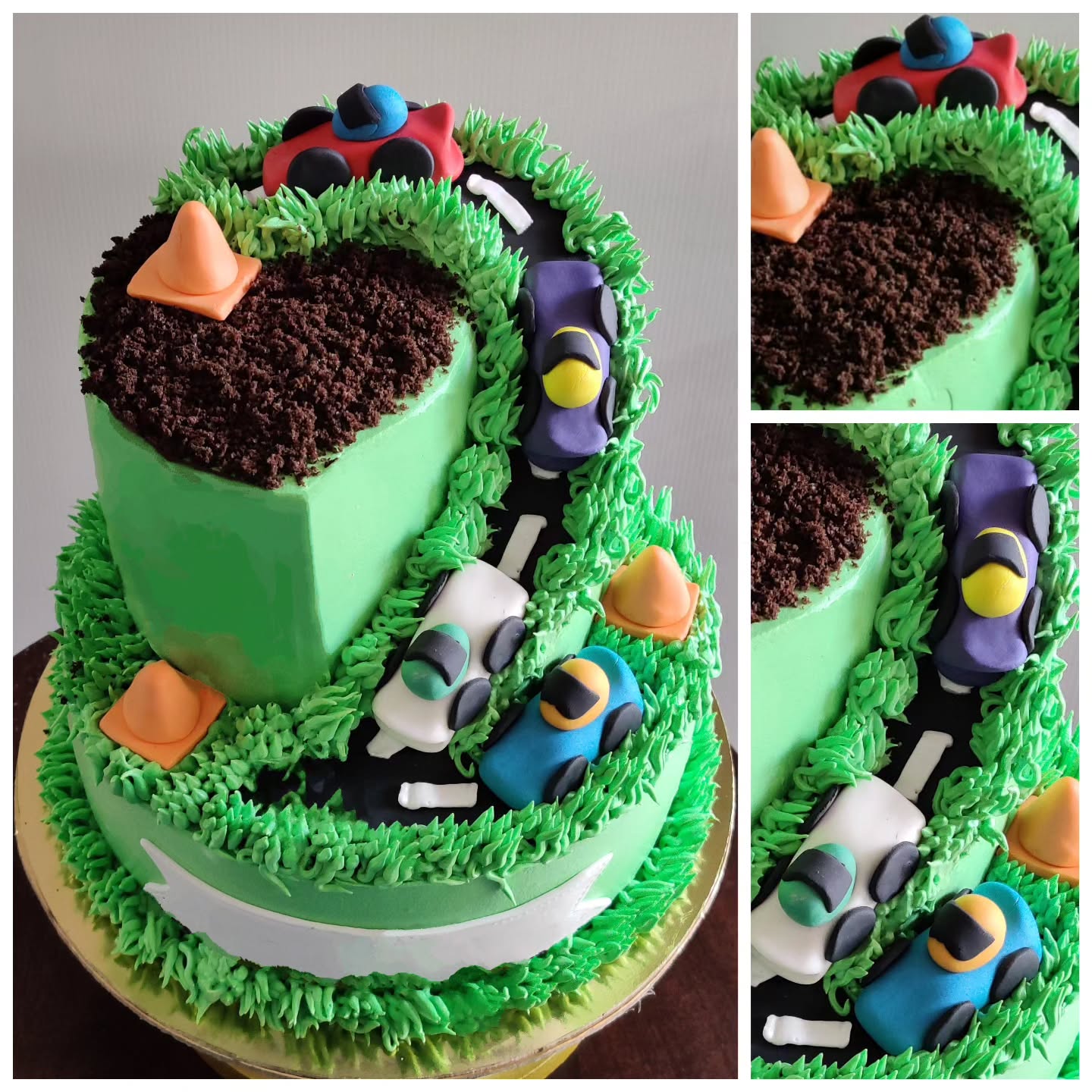 Super Cars Racing Track Cake