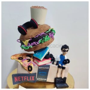 Foodie & Fitness Theme Cake