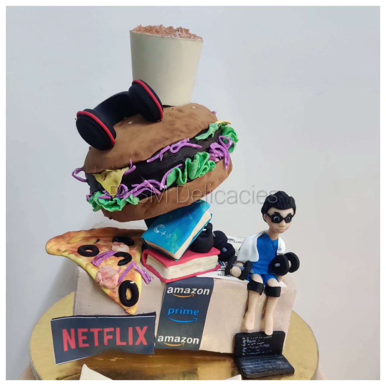 Foodie & Fitness Theme Cake