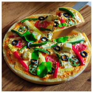 Realistic Thin Crust Pizza Cake